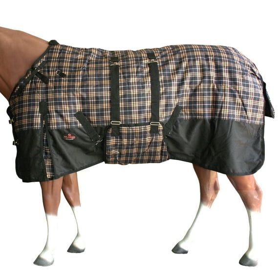 76" Hilason 1200D Winter Waterproof Turnout Horse Blanket Belly Wrap Plaid