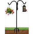 76 Inch Double Shepherds Hook for Outdoor with 5 Prong Base - Walmart.com