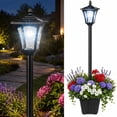thumbnail image 1 of 76" Solar Outdoor Lamp Post Light with Planter Modern Street Lamp Post Waterproof, 60 Lumens Dusk to Dawnfor Garden Yard Driveway Porch Patio, Cool White, 1 of 7