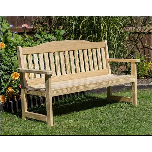 76" Treated Pine English Garden Bench