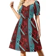 thumbnail image 1 of 76 Trombs Short-Sleeved Dress dresses summer woman02 festival outfit women luxury woman evening dress clothes, 1 of 6