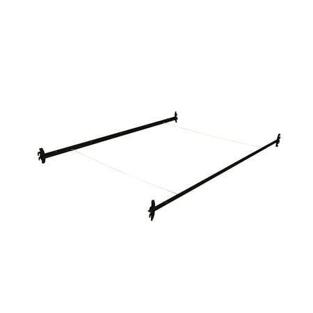 76" Twin/Full Black Hook In Headboard/Footboard Steel Rails