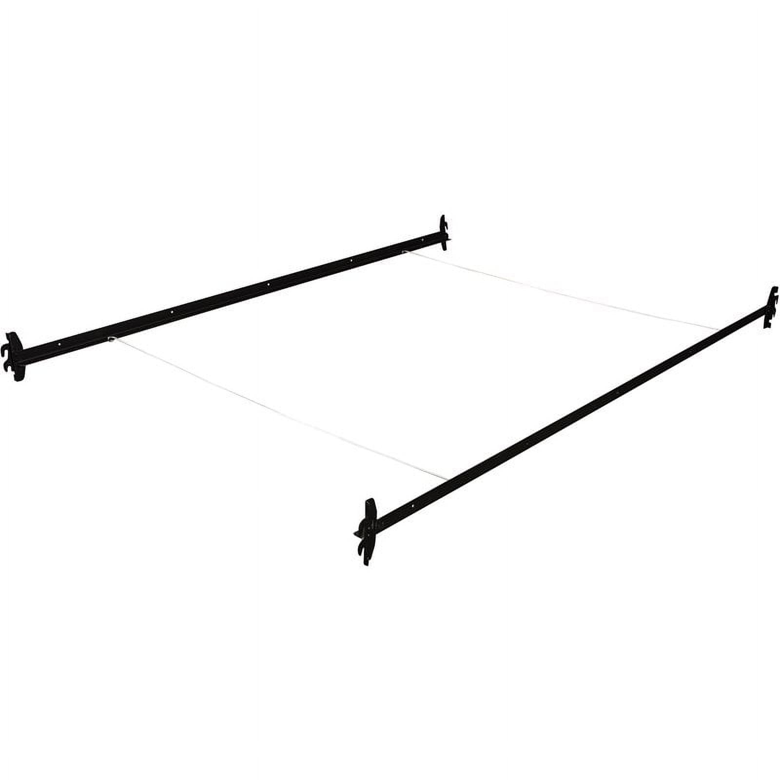 76" Twin/Full Black Hook In Headboard/Footboard Steel Rails