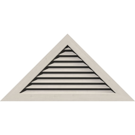 76"W x 15 3/4"H Triangle Gable Vent (101"W x 21"H Frame Size) 5/12 Pitch: Primed, Functional, Smooth Western Red Cedar Gable Vent w/ 1" x 4" Flat Trim Frame