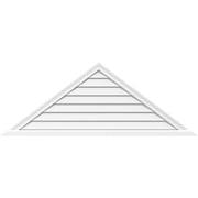 76"W x 28-1/2"H Triangle Surface Mount PVC Gable Vent 9/12 Pitch: Functional, w/ 2"W x 2"P Brickmould Sill Frame