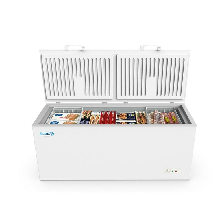 5.0 Cubic Feet Small Deep Freezers with Removable Storage Basket Compact  Chest Freezer White