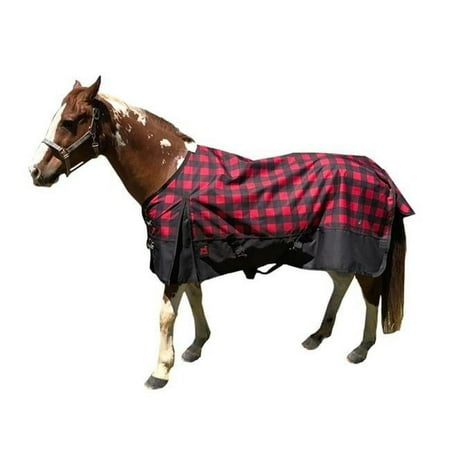 76 in. Kratos Turnout Blanket 1200 Denier with 260 gm Lining, Red Bufalo
