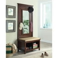 thumbnail image 1 of 76 x 34.25 x 18 in. Hall Tree with Storage Bench & Mirror, Brown, 1 of 1