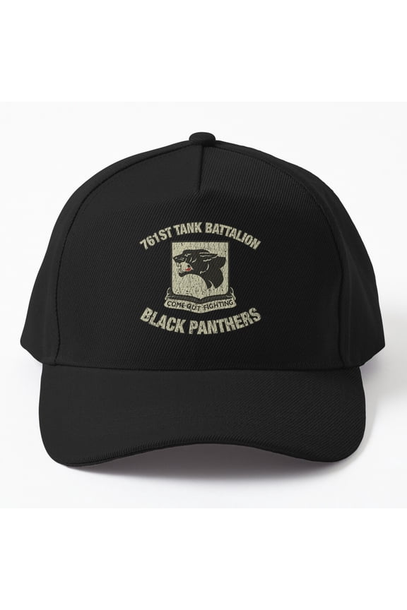 761st Tank Battalion Black Panthers 1942 Baseball Hat, Military Unit Heritage Tribute Cap