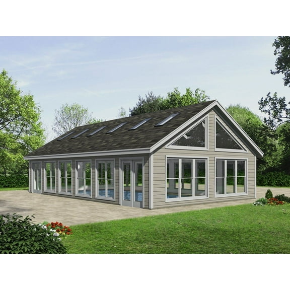 763-1114: Pool house Cape cod 0 Bed, 0 Bath Luxury Home Plan, 0 Sq Ft: Full Blueprints with License to Build by Home Plan Marketplace - Lesuto