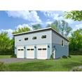 thumbnail image 1 of 763-12006: Garage Modern 0 Bed, 0 Bath Luxury Home Plan, 0 Sq Ft: Full Blueprints with License to Build by Home Plan Marketplace - Lesuto, 1 of 7