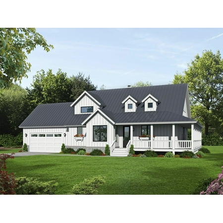 763-1543: Traditional Country 3 Bed, 3 Bath Luxury Home Plan, 2500 Sq Ft: Full Blueprints with License to Build by Home Plan Marketplace - Lesuto
