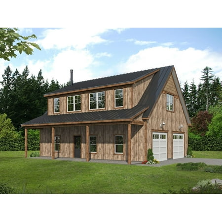 763-281: Garage Garage apartment 1 Bed, 1 Bath Luxury Home Plan, 1149 Sq Ft: Full Blueprints with License to Build by Home Plan Marketplace - Lesuto