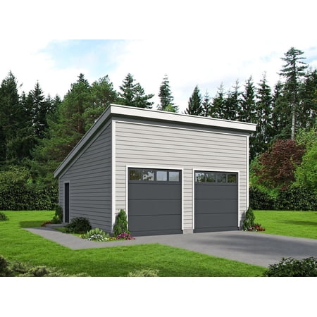 763-5281: Modern Garage 0 Bed, 0 Bath Luxury Home Plan, 0 Sq Ft: Full Blueprints with License to Build by Home Plan Marketplace - Lesuto
