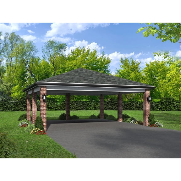 763-608: Carport 0 Bed, 0 Bath Luxury Home Plan, 0 Sq Ft: Full Blueprints with License to Build by Home Plan Marketplace - Lesuto