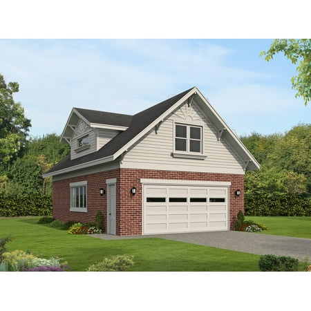 763-8032: Traditional Garage 0 Bed, 1 Bath Luxury Home Plan, 803 Sq Ft: Full Blueprints with License to Build by Home Plan Marketplace - Lesuto