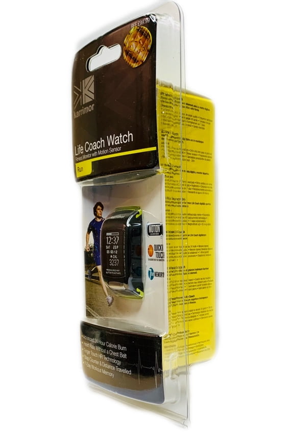 765037-28 Life Coach Fitness Monitor Watch With Motion Sensor, Black/ Green