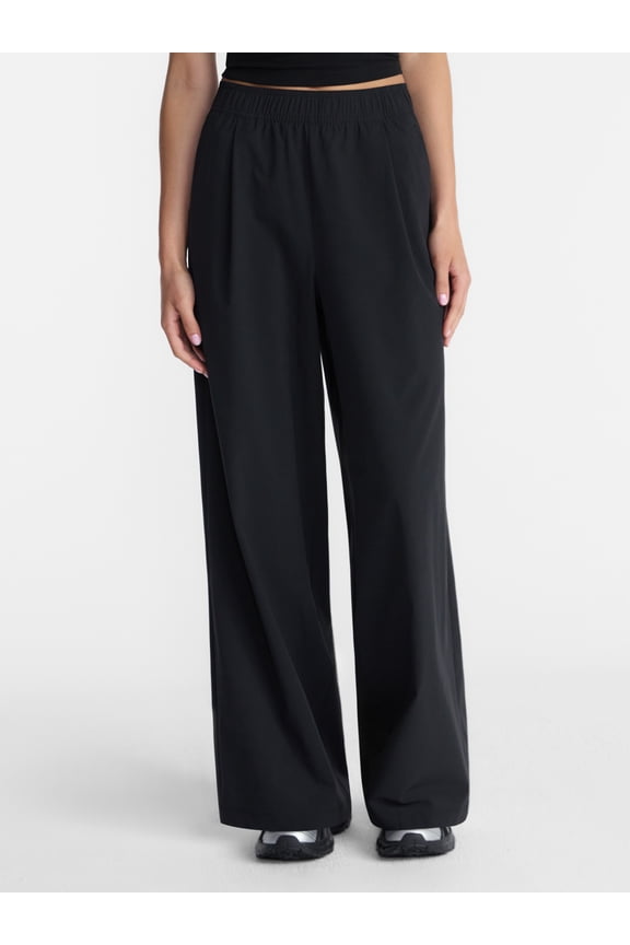 Women's and Women's Plus FeatherStretch Woven Wide Leg Pants, 30'' Inseam, Sizes XS-4X