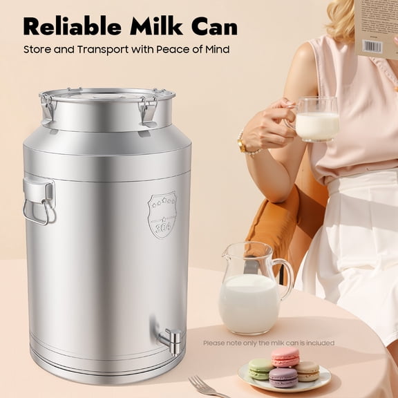 76L Food Grade Round Barrel 304 Stainless Steel Milk Bucket Milk Jug Milk Can Sealed