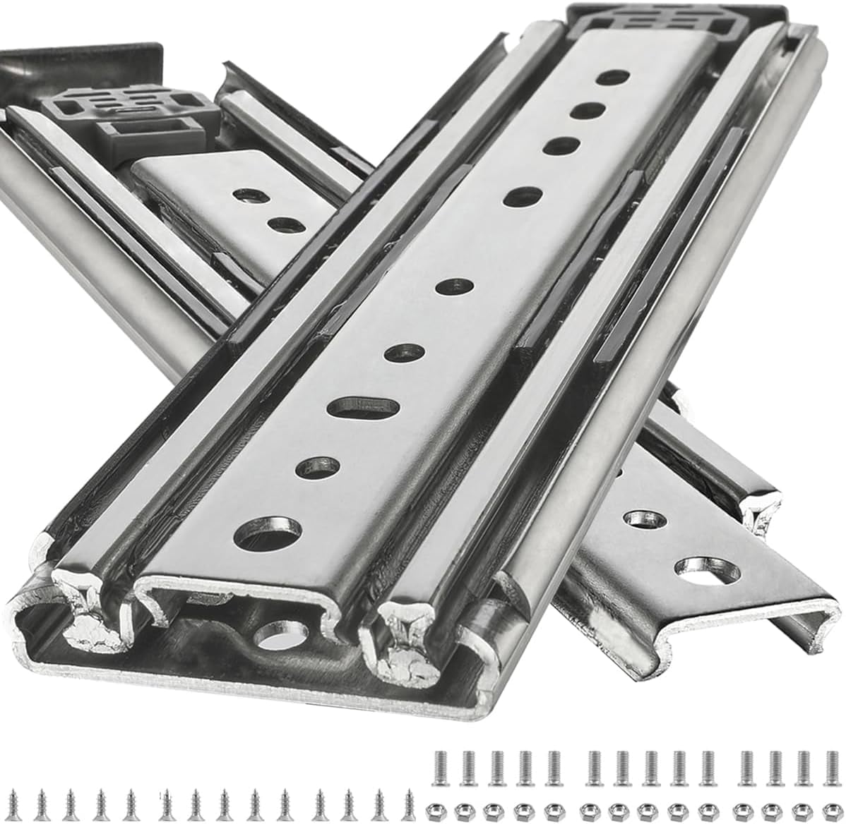 76MM Heavy Duty Drawer Slides, 500LB Capacity Full Extension Ball ...