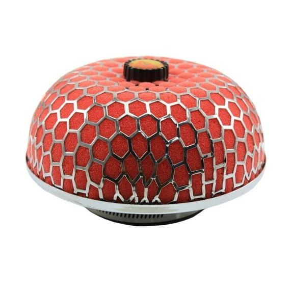 76mm 3inch Red Blue Yellow Universal High Flow Cold Intake Filter with Cover for Car Engine Air Inlet Pipes Washable