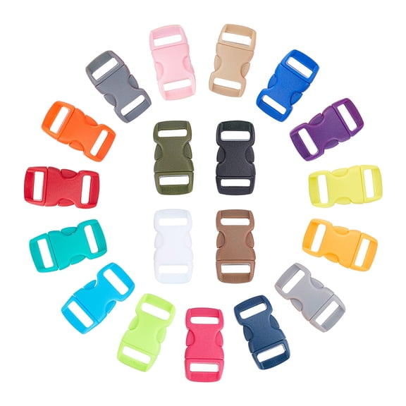 76pcs Quick Side Release Buckles 19 Colors Curved Plastic Buckles 1.14 Inch Backpack Buckle Colorful BuckleDIY