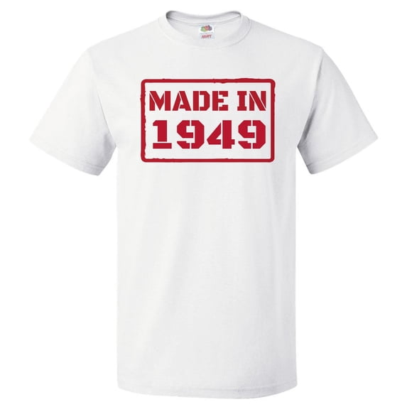 77th Birthday Gift For 77 Year Old Made In 1949 T Shirt