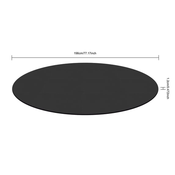 77.17in Hot Tub Pad Foundation, Floor Protection Mat for Outdoor Pools, EVA Padding for Hot Tubs Black
