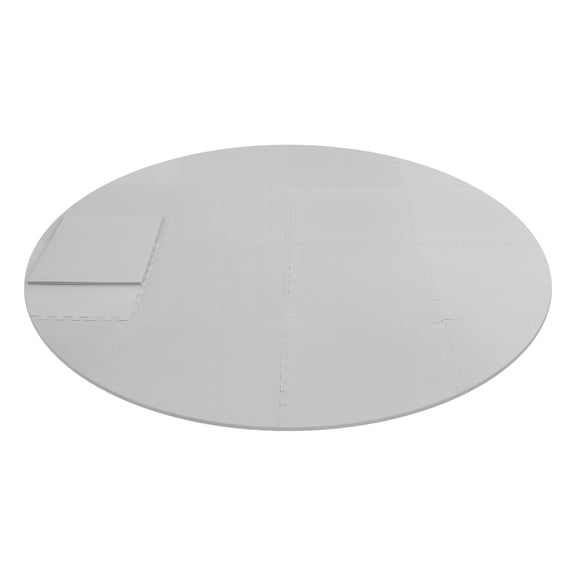 77.17in Hot Tub Pad Foundation, Floor Protection Mat for Outdoor Pools, EVA Padding for Hot Tubs Grey