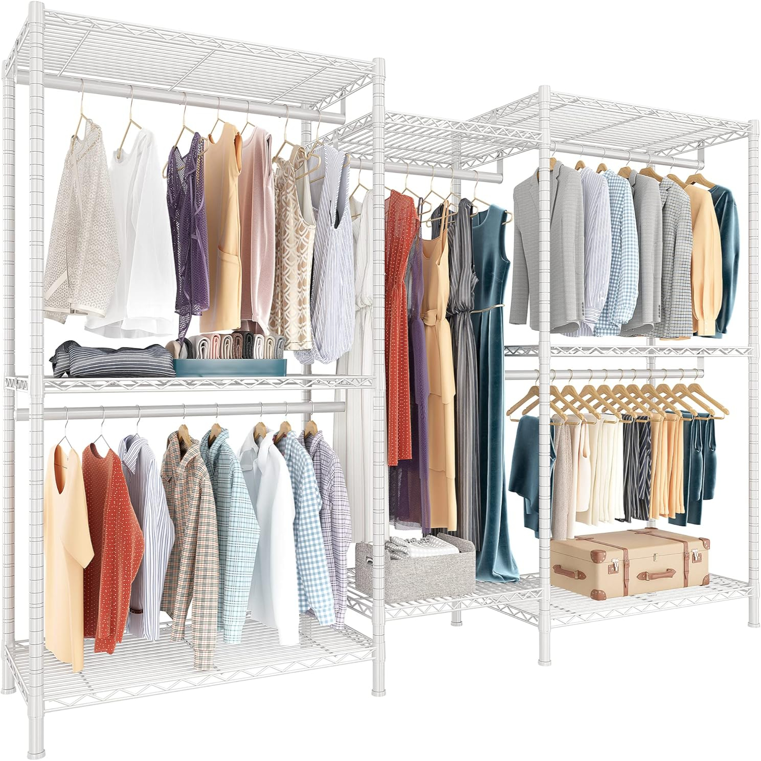 Garment Rack Heavy Duty Rolling Clothes Rack - Holds 480 Lbs ...