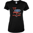 thumbnail image 1 of 77 Ford Mustang Classic Red Hot Rod Classic Logo Cars and Trucks Womens Graphic T-Shirt, 1 of 1