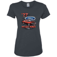 thumbnail image 1 of 77 Ford Mustang Classic Red Hot Rod Classic Logo Cars and Trucks Womens Graphic T-Shirt, 1 of 1
