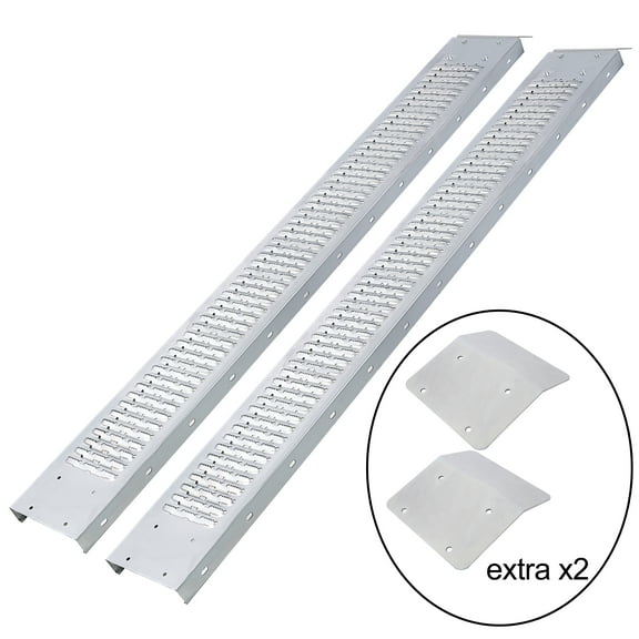 77" L Loading Ramps, 960lbs Capacity Loading Ramps for Pickup Trucks, Steel Motorcycle Ramp, Dirt Bike Ramp for Truck, Lawn Mower, Snowblower, ATV, Quad, Pack of 2 ,with 4pcs pedal,