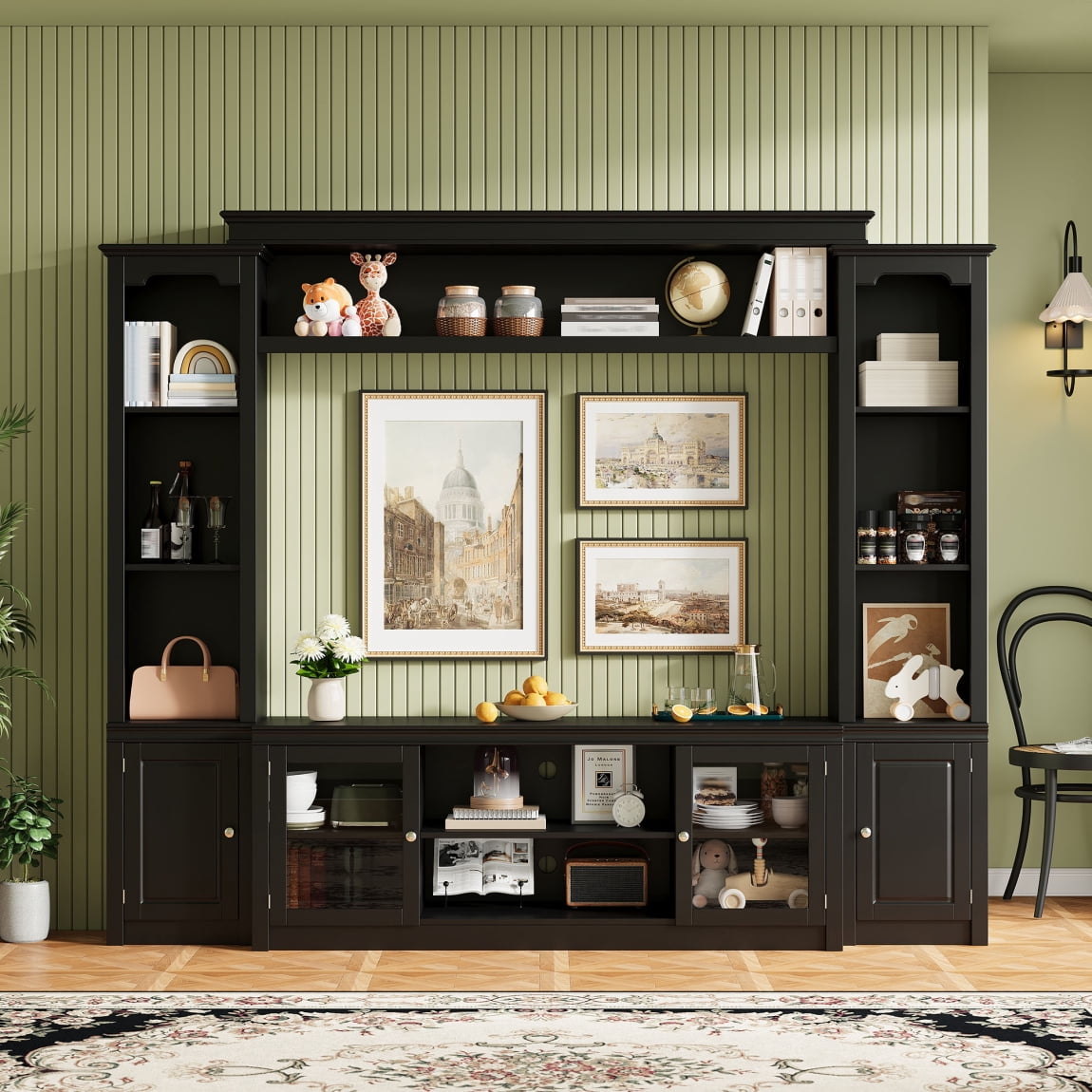 77'' Modern TV Stand with Bookcase for TVs Up to 65inch, Entertainment — free download