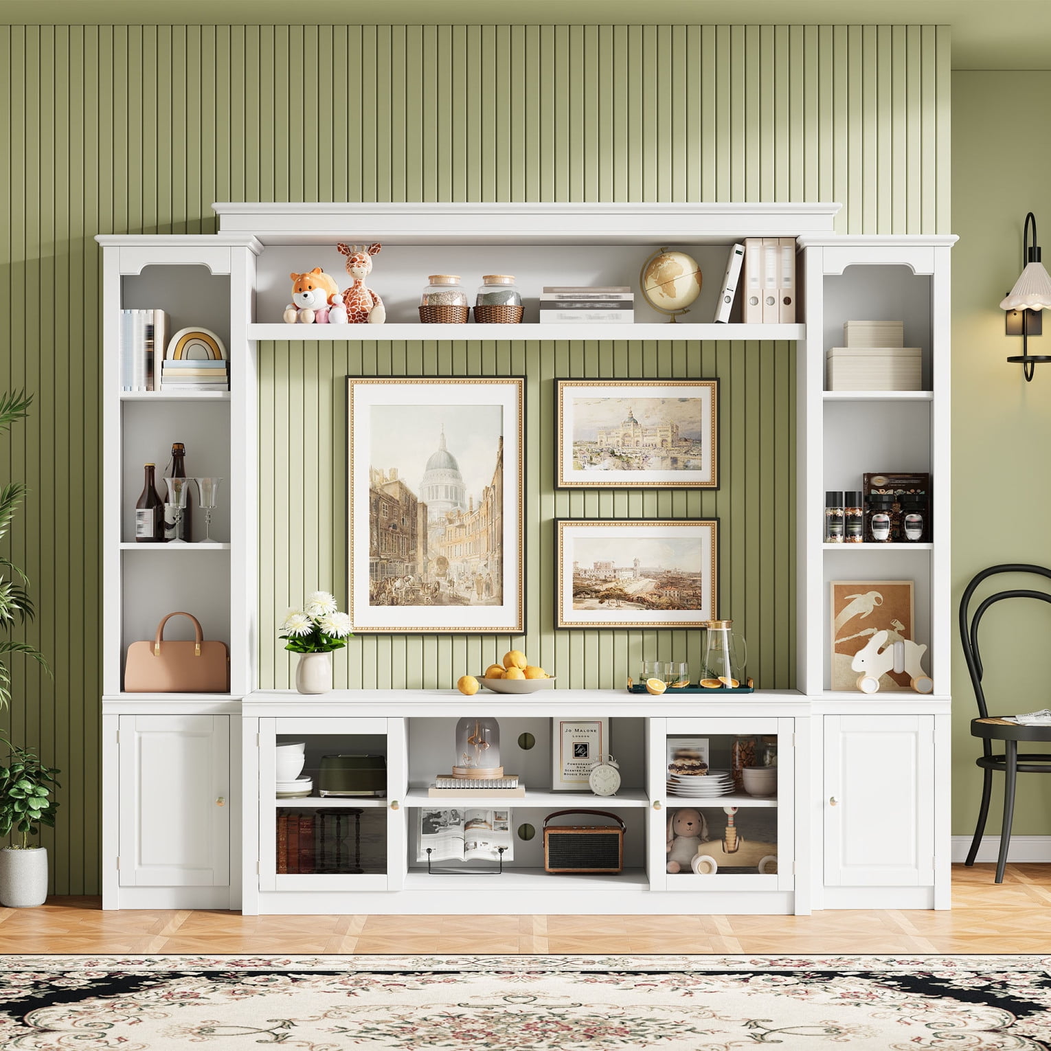 77'' Modern TV Stand with Bookcase for TVs Up to 65inch, Entertainment — free download