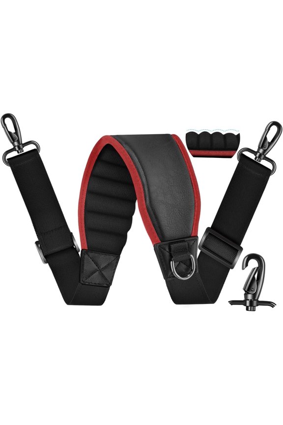 77"  Strap with Neoprene Thick Padded, Universal Bag Strap with Double Adjustable Buckles and Metal Swivel Hooks