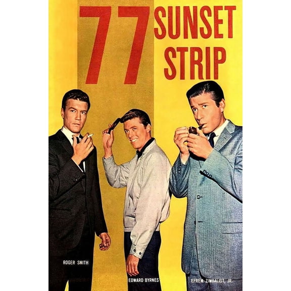 77 Sunset Strip Poster #02 11x17in Multi Color Rectangle Bad Dog Posters