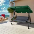 thumbnail image 1 of 77'' x 43'' Swing Canopy Cover, UV Protection & Water Resistance Swing Canopy Replacement Waterproof Top Cover for Outdoor Garden Patio Porch Yard, Top Cover Only (Green, 77'' x 43''), 1 of 14