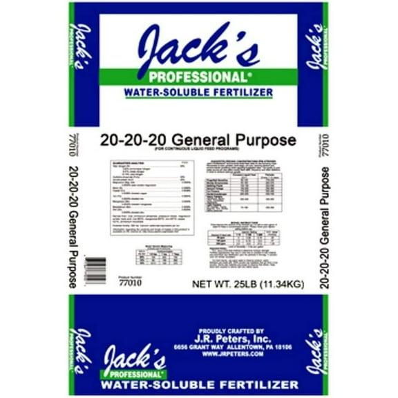 77010 General Purpose Fertilizer, 20-20-20 Fertilizer, 25-Pound