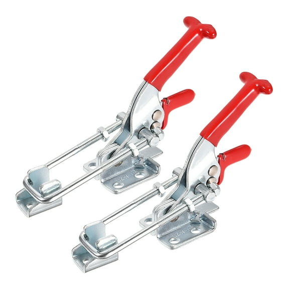 771 lbs Adjustable Latch Galvanized Iron U Bolt Self-lock Toggle Clamp, 2 Pcs