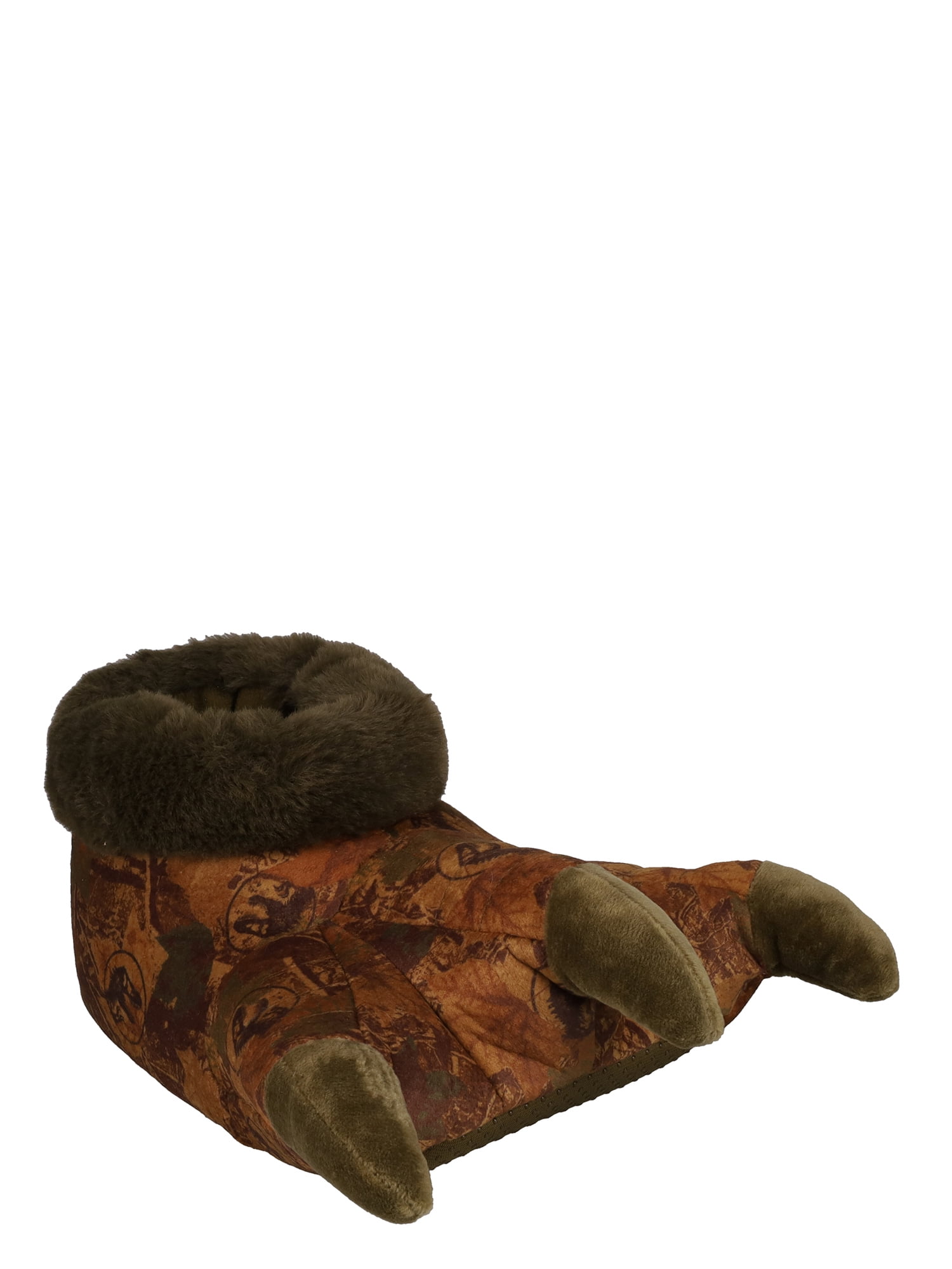 Jurassic World by Universal Boys Dinosaur Claw Plush Camo Slipper