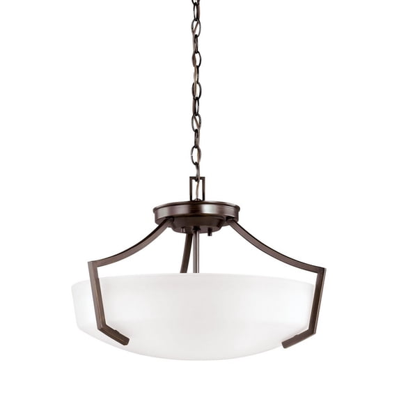 7724503EN3-710-Generation Lighting-Sea Gull Lighting-Hanford-Three Light Convertible Pendant in Transitional Style-20.56 Inch wide by 14.25 Inch