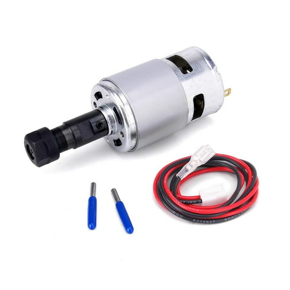 775 DC Brushless Spindle Motor 12-36V With ER11 Extension Rod Cutters Air Cooled Spindle For CNC Engraver/ DIY Router Machine ,Enough Power