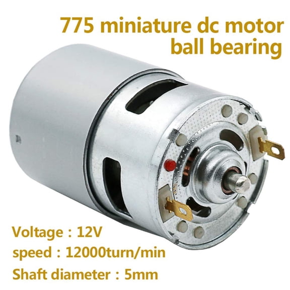775 DC Motor DC 12V - 24V Max 12000 RPM Ball Bearing Large Torque High Power Low Noise Gear Motor Electronic Component Motor 2-Packwith Bracket$$Tools & Hardware Other