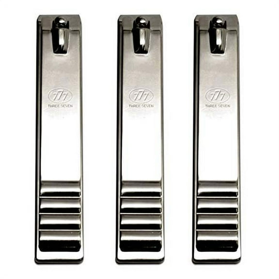 777 Ultra Wide Toe & Nail Clipper Big Mouth 1/8" 3mm wide Silver 3 piece