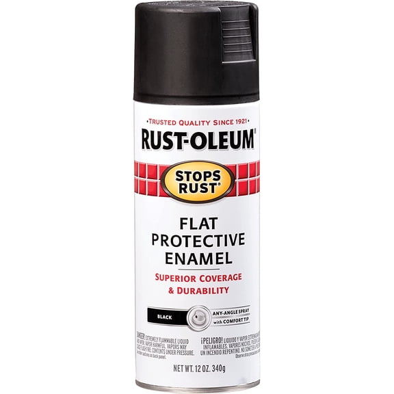 7776830 Stops Rust , 12 oz, Flat Black