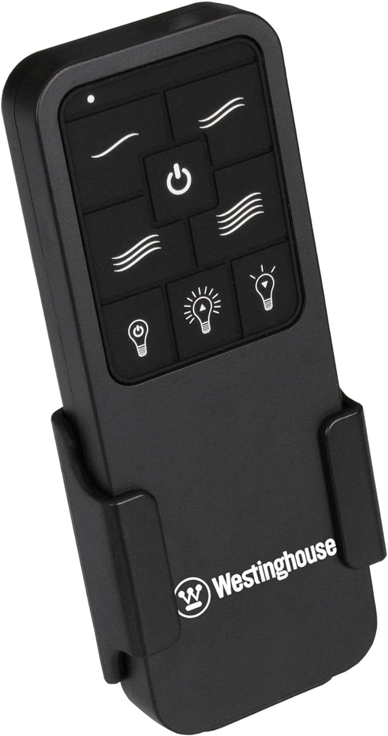 Black Four Speed Ceiling Fan Remote Control with Backlit Buttons