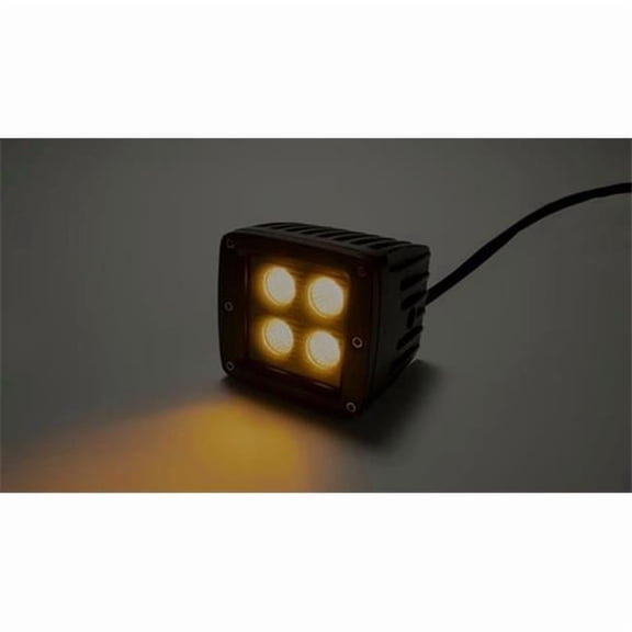 77916 Square Cree LED Flood Cube Light - Amber & White - 2.0 in. - Waterproof Design