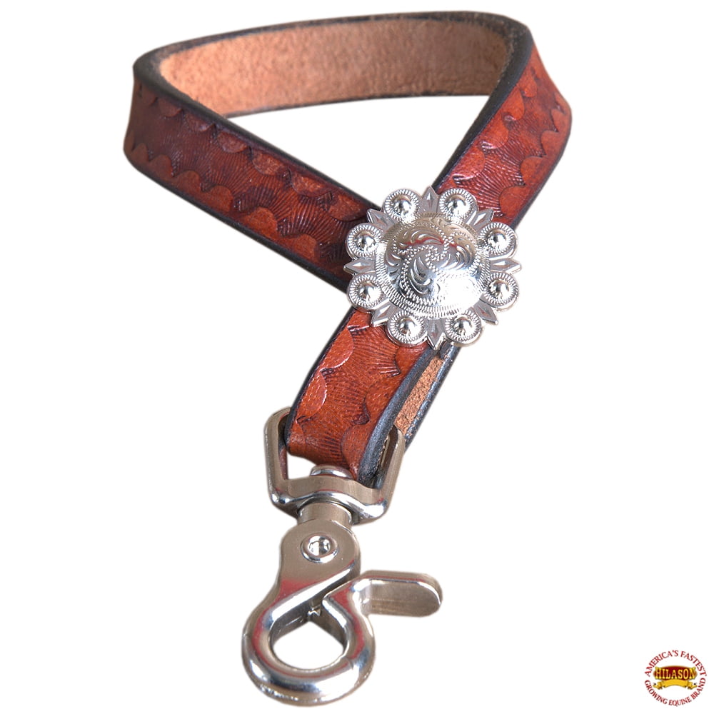 77BH HILASON Leather Horse Tie Down Hobble Keeper Sunset Hand Tool 4
