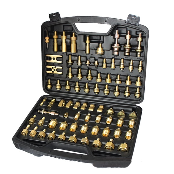 77pcs Car Detection Tool Adaptere Set For Car Auto Air Conditioning Leak Test Kit Car Repair Tool ,Heavy Duty Build